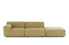 Plastics Outdoor Liberty 2 Seat Sofa with Right Ottoman-Kartell-Space Furniture AU