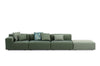Plastics Outdoor Liberty 3 Seat Sofa with Right Ottoman-Kartell-Space Furniture AU
