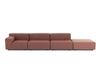 Plastics Outdoor Liberty 3 Seat Sofa with Right Ottoman-Kartell-Space Furniture AU