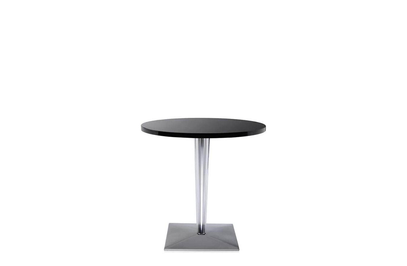 TopTop Large Round Table - Glossy Top - Square Leg
