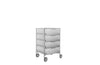 Mobil Chest of Drawers - 4 Containers - Wheels-Kartell-Space Furniture AU