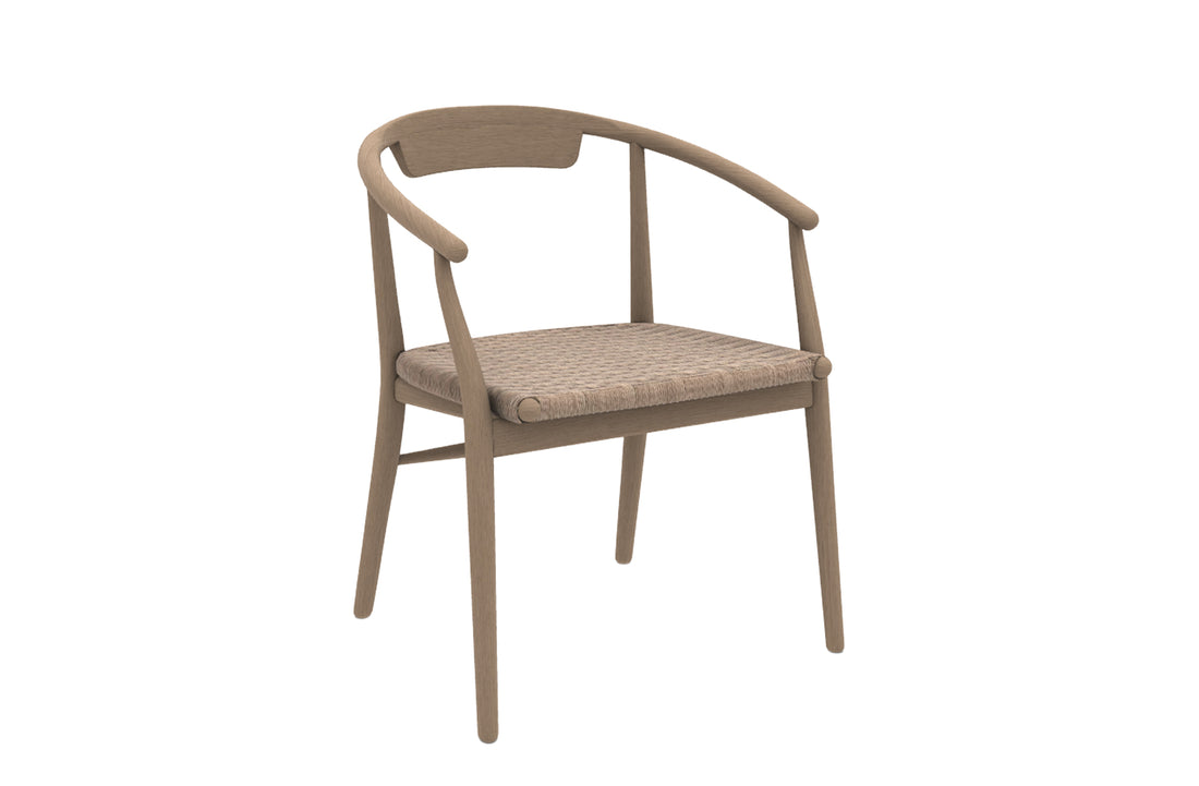 Chair without Backrest / Natural Cellulose Rope Interlacing / Brushed Light Oak