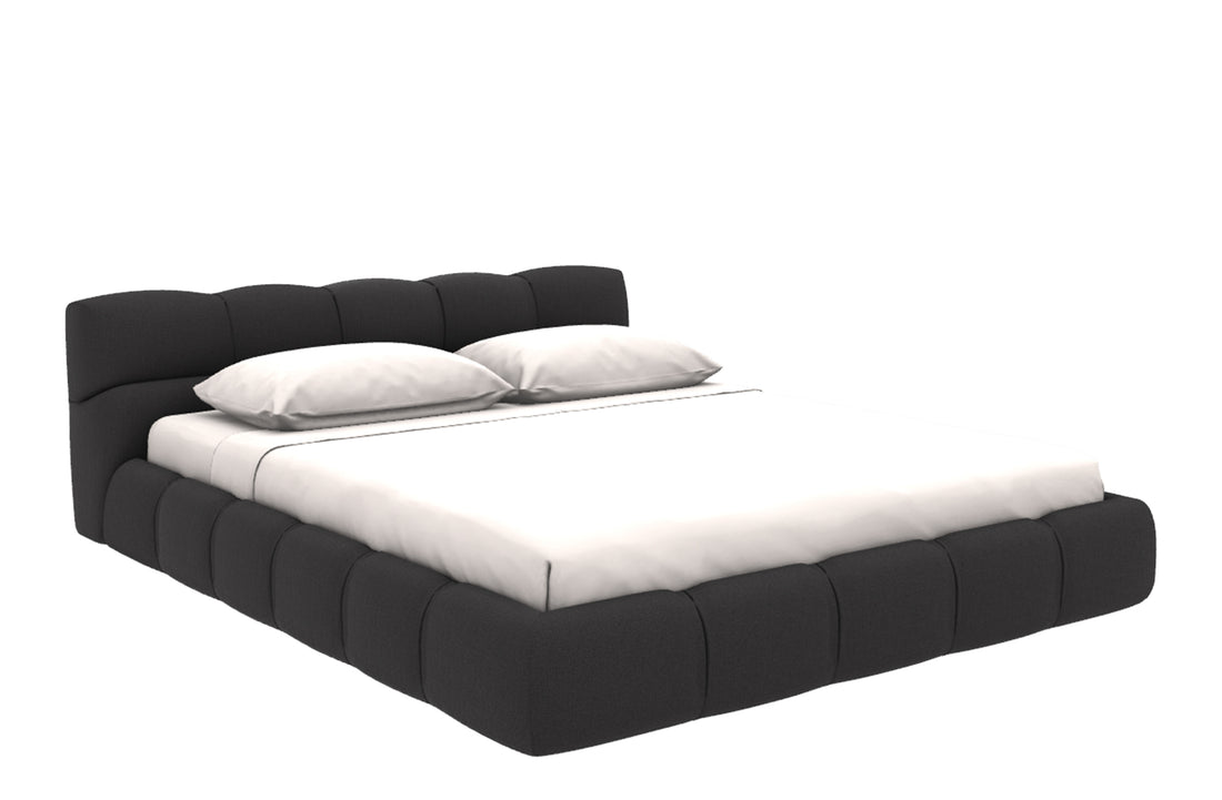 Bed without Storage Unit for Mattress 180x200 cm (Sold Separately) / ASTRO Anthracite Fabric