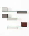 Yabu Pushelberg's Ollie shelving system for Glas Italia is a balance of static complexity and flexibility. Photo c/o Glas Italia.
