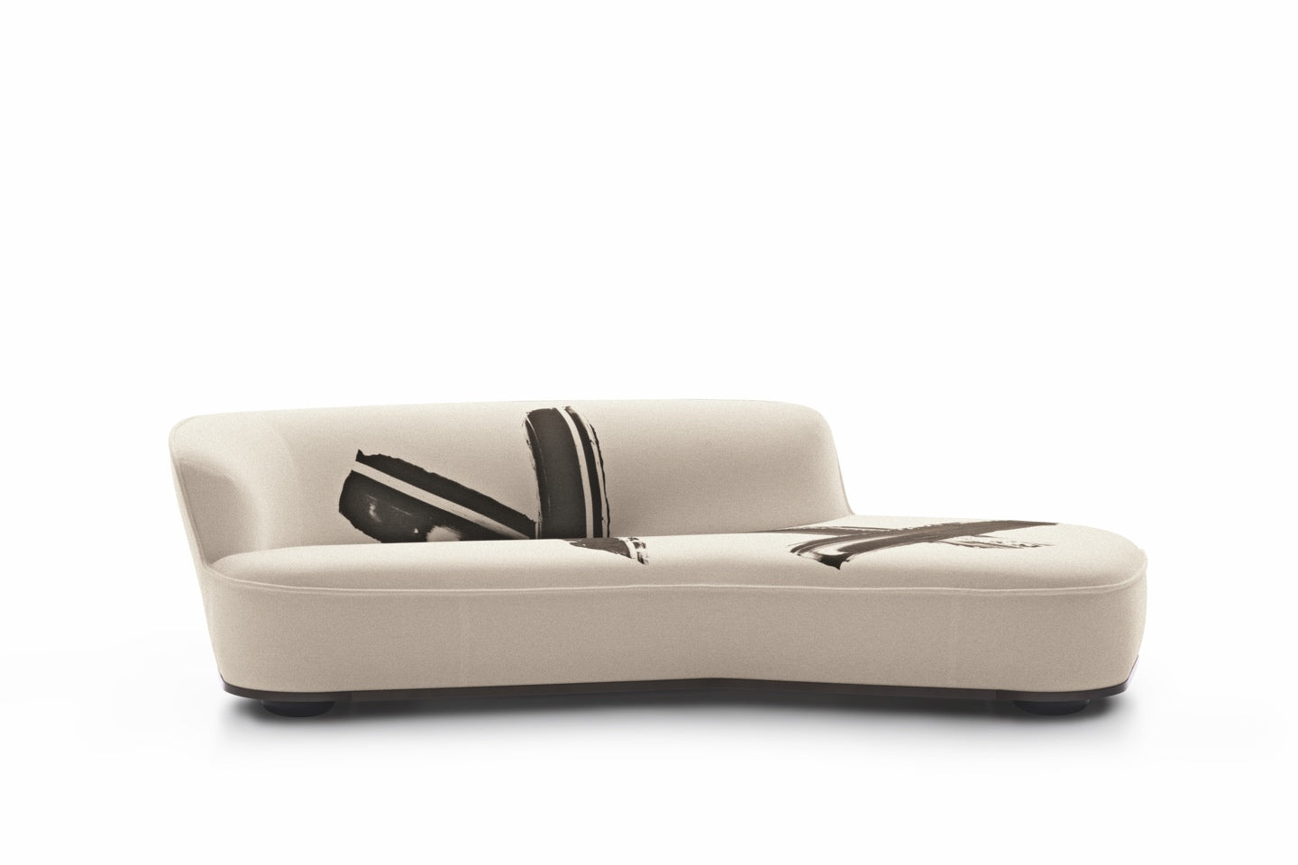 The limited edition of the Lilum sofa by Antonio Citterio for Maxalto, with upholstery by Dutch artist Patrick van Riemsdijk. Photo c/o Maxalto.

