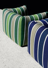 The colourful upholstery of La Bambola in detail. Photograph © Tommaso Sartori c/o B&B Italia.
