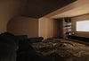 In the media room, Edra's Absolu sofa by Franceso Binfaré, with B&B Italia Fat-Fat side tables by Patricia Urquiola.
