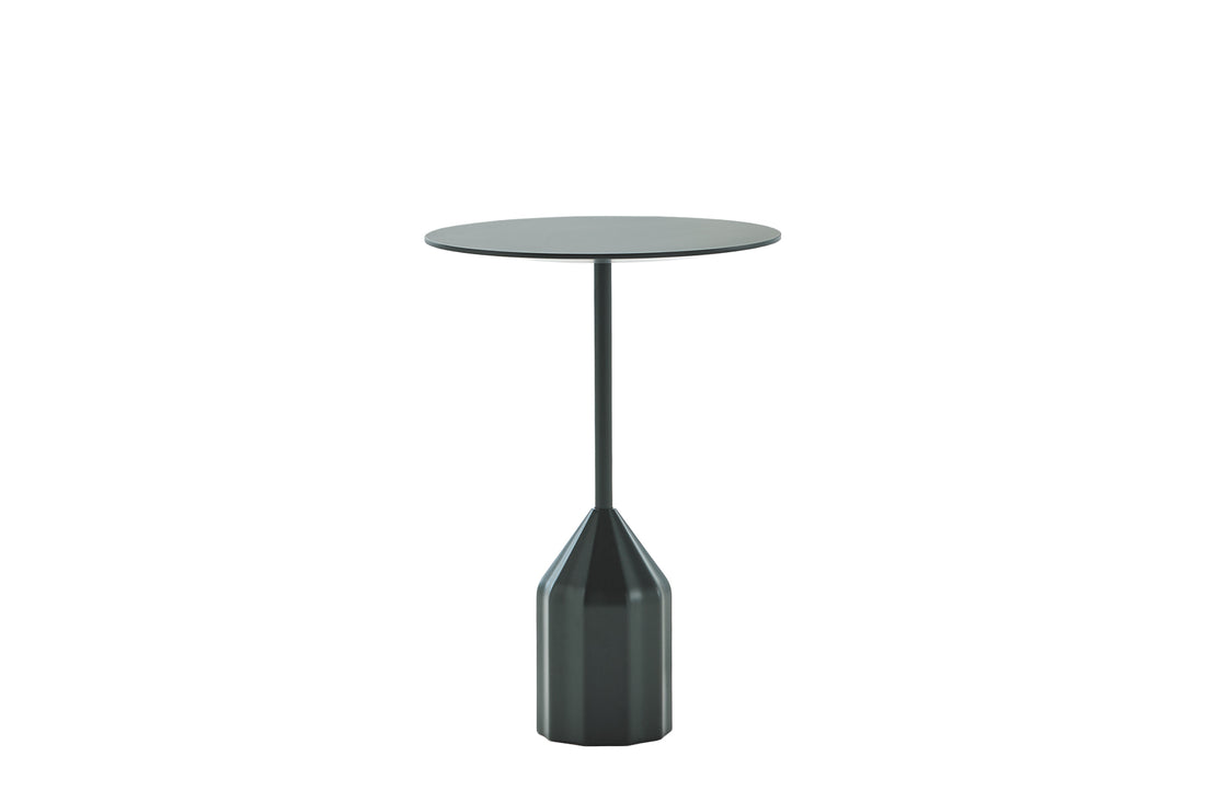 Side Table Height 50 cm / Lacquered Microtextured Black