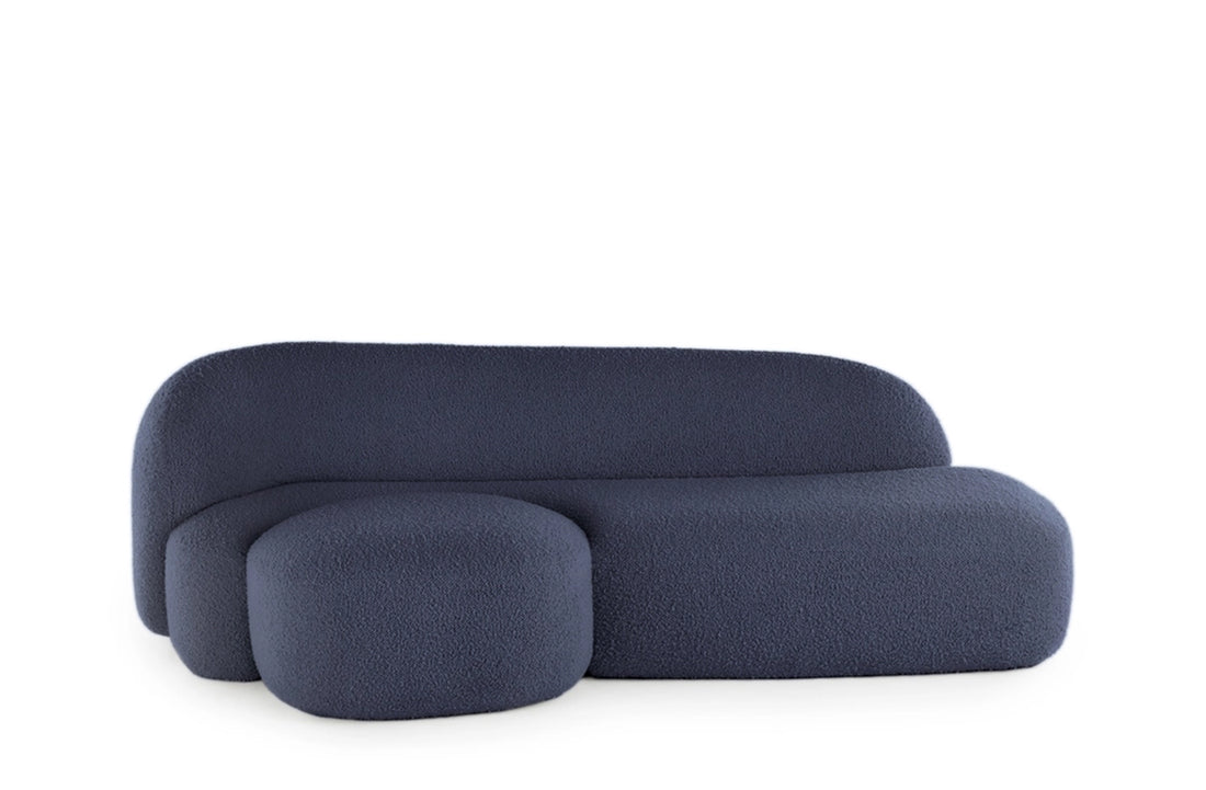 Right / BOUCLE NEW STRETCH Powder Blue