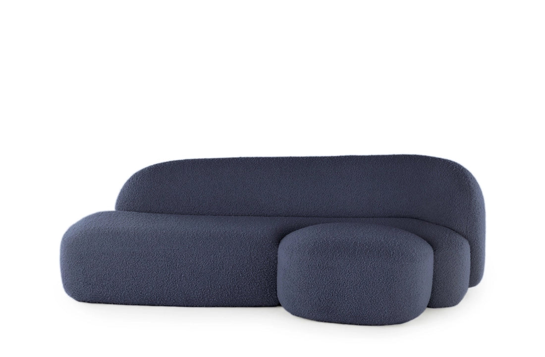 Left / BOUCLE NEW STRETCH Powder Blue