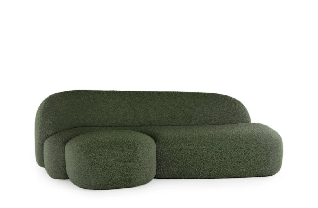 Right / BOUCLE NEW STRETCH Green