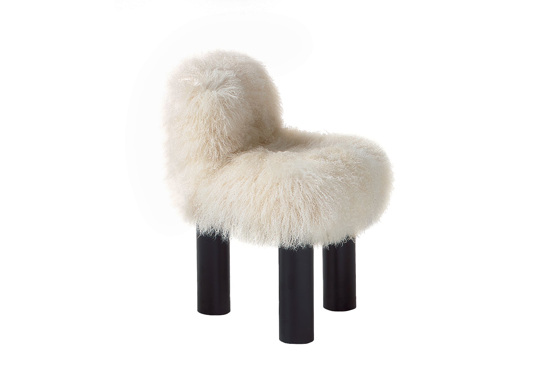 Botolo Chair Fur by Cini Boeri for Arflex Space Furniture