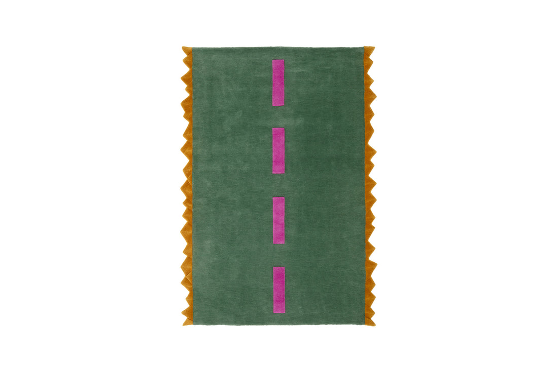 Straight 240 x 170 cm / A61 Indian yellow / armoured grey / raspberry pink