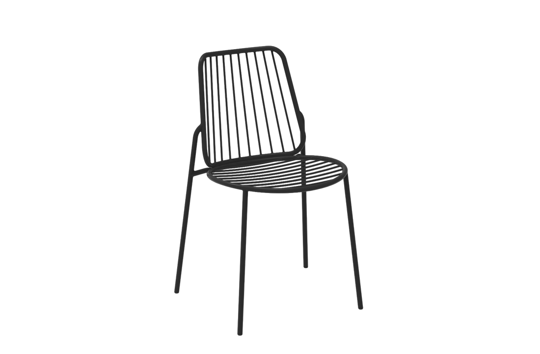 Black lacquered metal