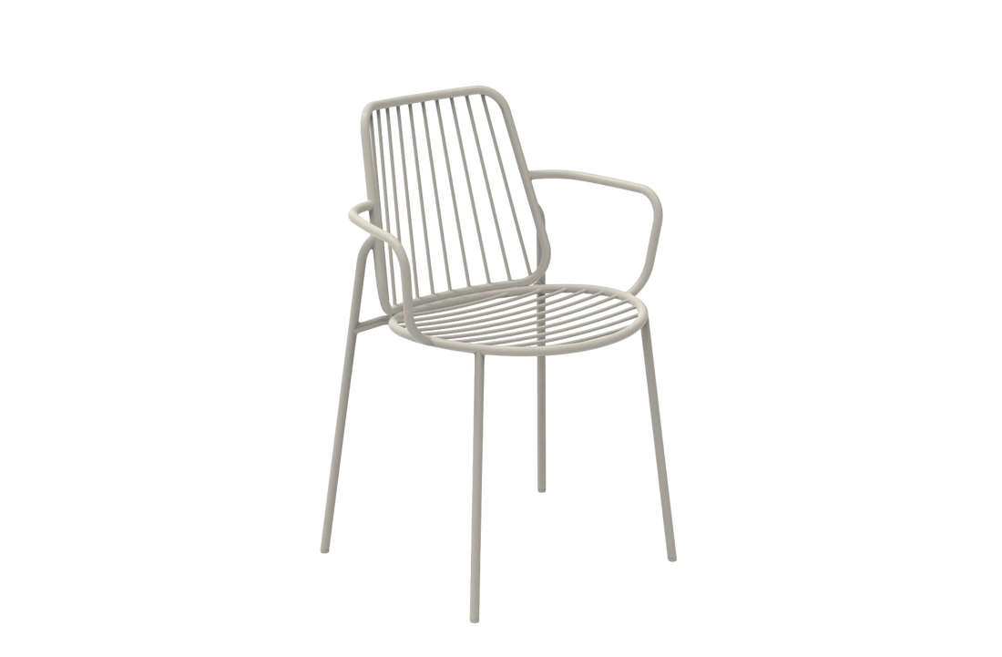 Grey lacquered metal