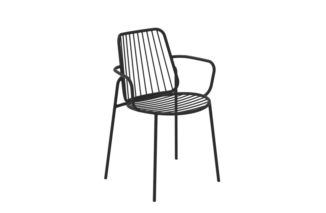 Black lacquered metal