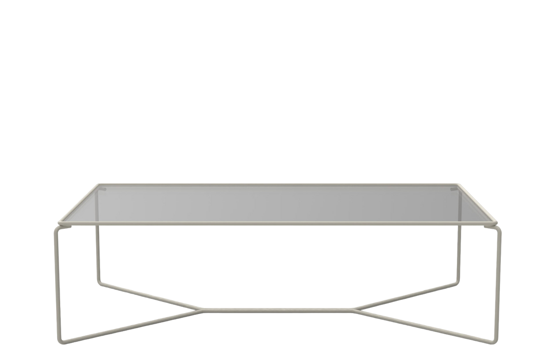 Grey lacquered metal / Fume Glass