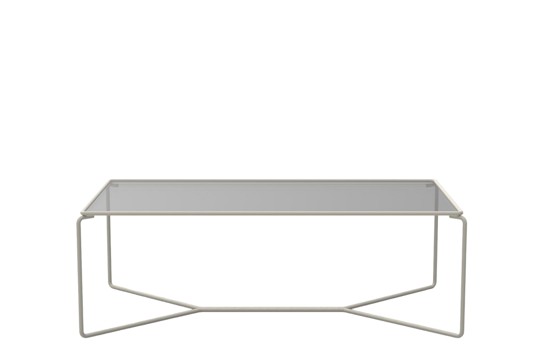 Grey lacquered metal / Fume Glass
