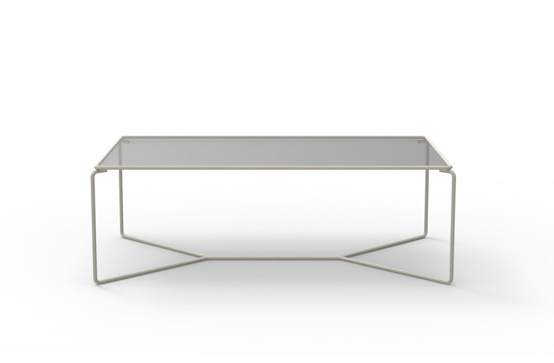 RAL 7044 Grey lacquered metal / Fume Glass