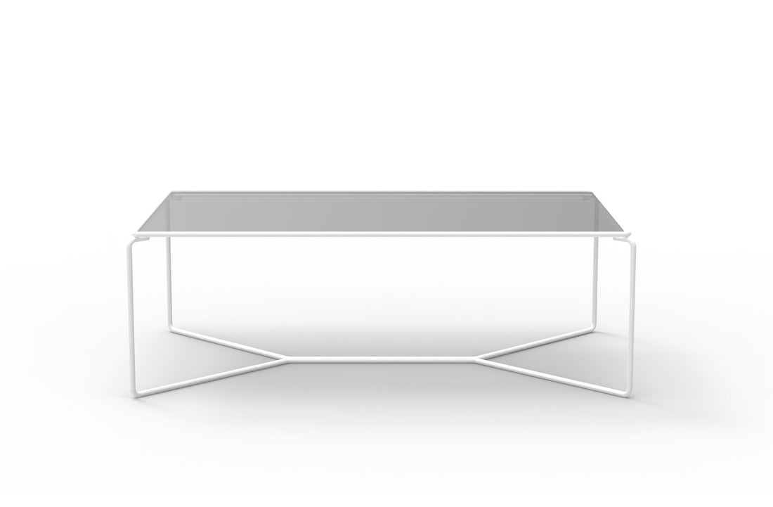 RAL 9016 White lacquered metal / Fume Glass