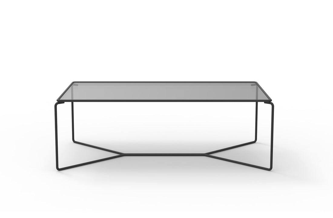 RAL 9017 Black lacquered metal / Fume Glass