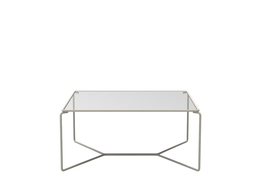 Grey lacquered metal / Extra-Clear Glass