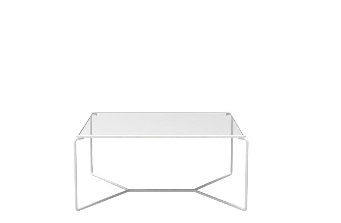 White lacquered metal / Extra-Clear Glass