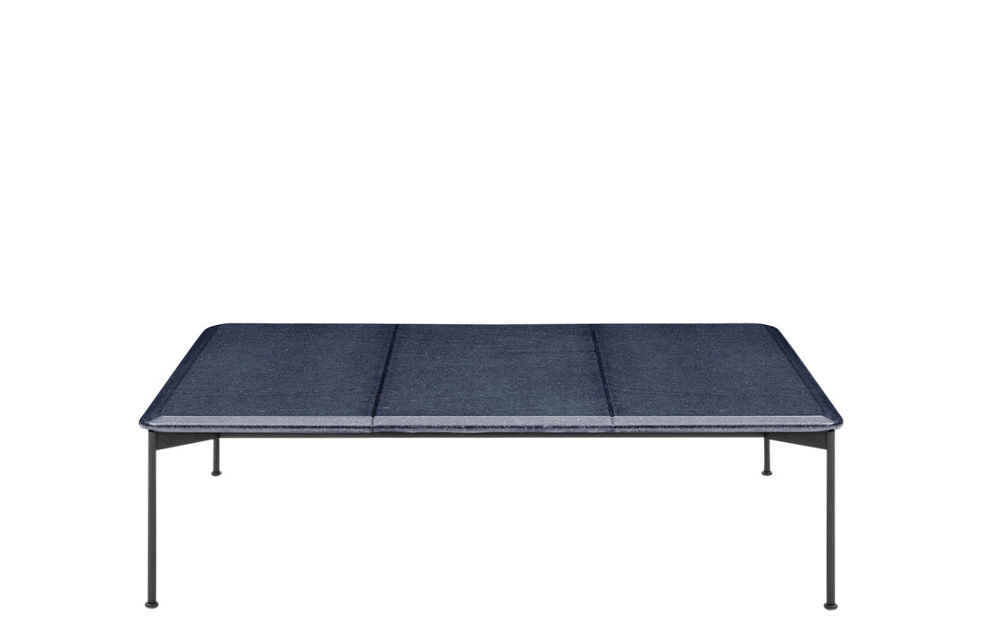 121x105 cm / Ocean Blue Enamelled Lava Stone / Anthracite Painted
