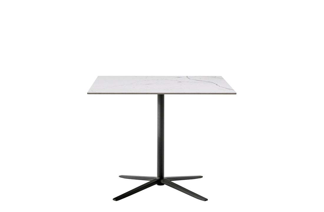 Square 89.5 cm Height 72 cm / White Statuary Porcelain Stoneware / Anthracite Painted