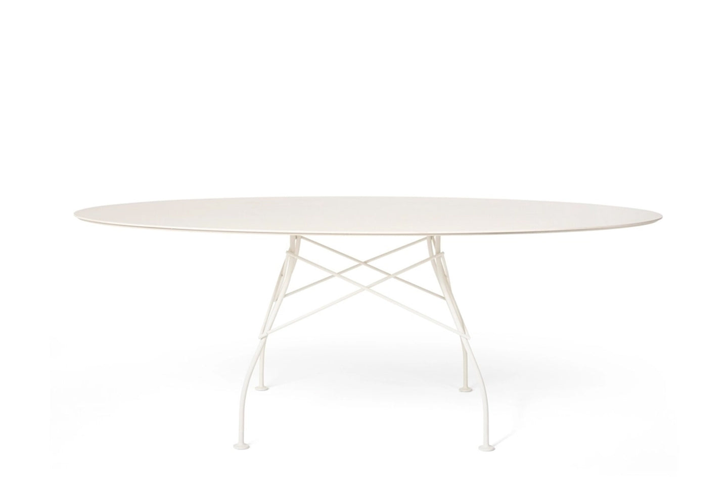 Glossy Outdoor Oval Table - Stoneware-Kartell-Space Furniture AU
