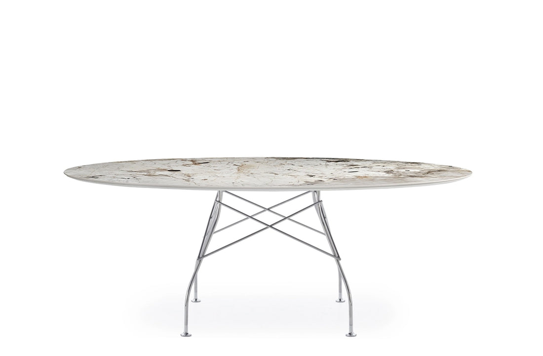Chrome / Nature Tundra Stoneware with Marble Finish