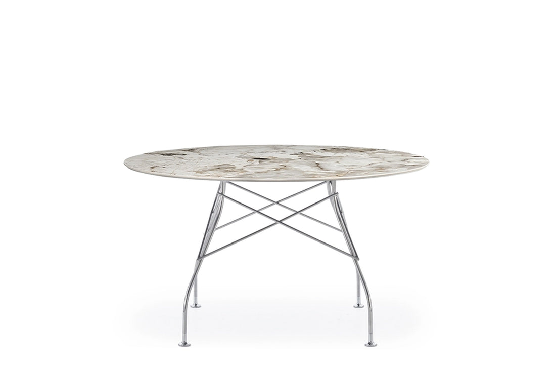 Chrome / Nature Tundra Stoneware with Marble Finish