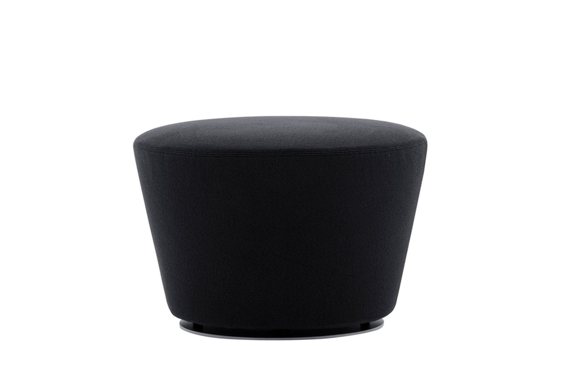 Ø61x40 cm / ESTE Black Fabric / Metallic Grey Painted