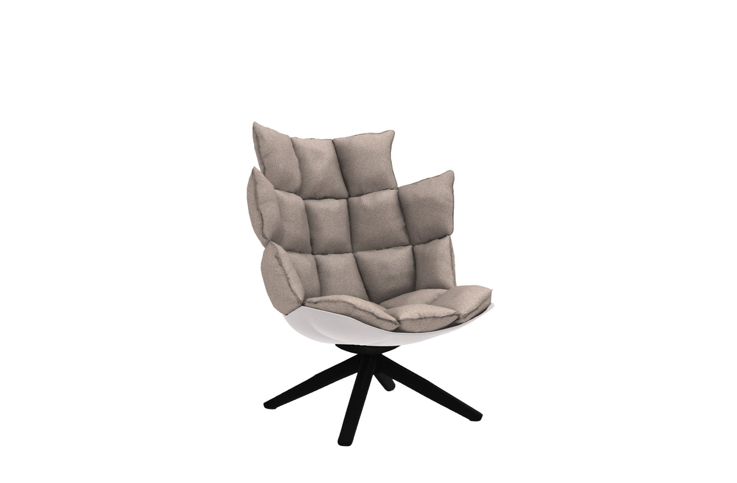 Husk Swivel Armchair with Snug Sides and Headrest-B&B Italia-Space Furniture AU
