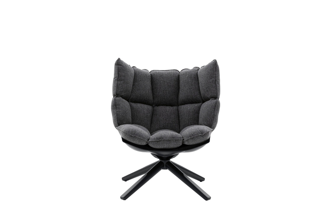 84x84x92 cm / EDIT Anthracite Fabric / Black Shell/Black Painted Hard Polyurethane