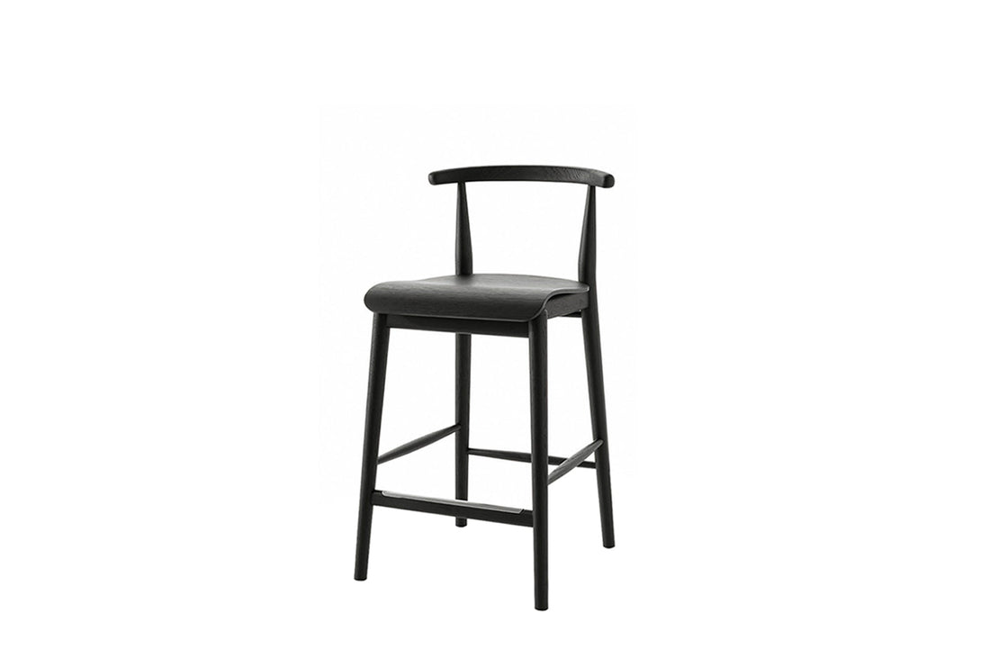 Low Stool / Brushed Black Oak / Brushed Black Oak