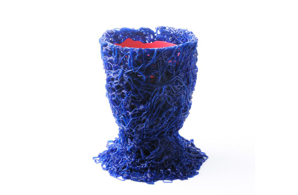 Moss Vase Clear Blue, Matt Blue & Fuchsia-Fish Design-Space Furniture AU
