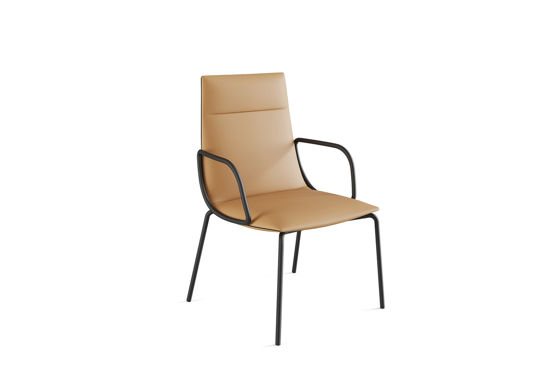 Noha Executive Chair - Four Metal Legs-Viccarbe-Space Furniture AU