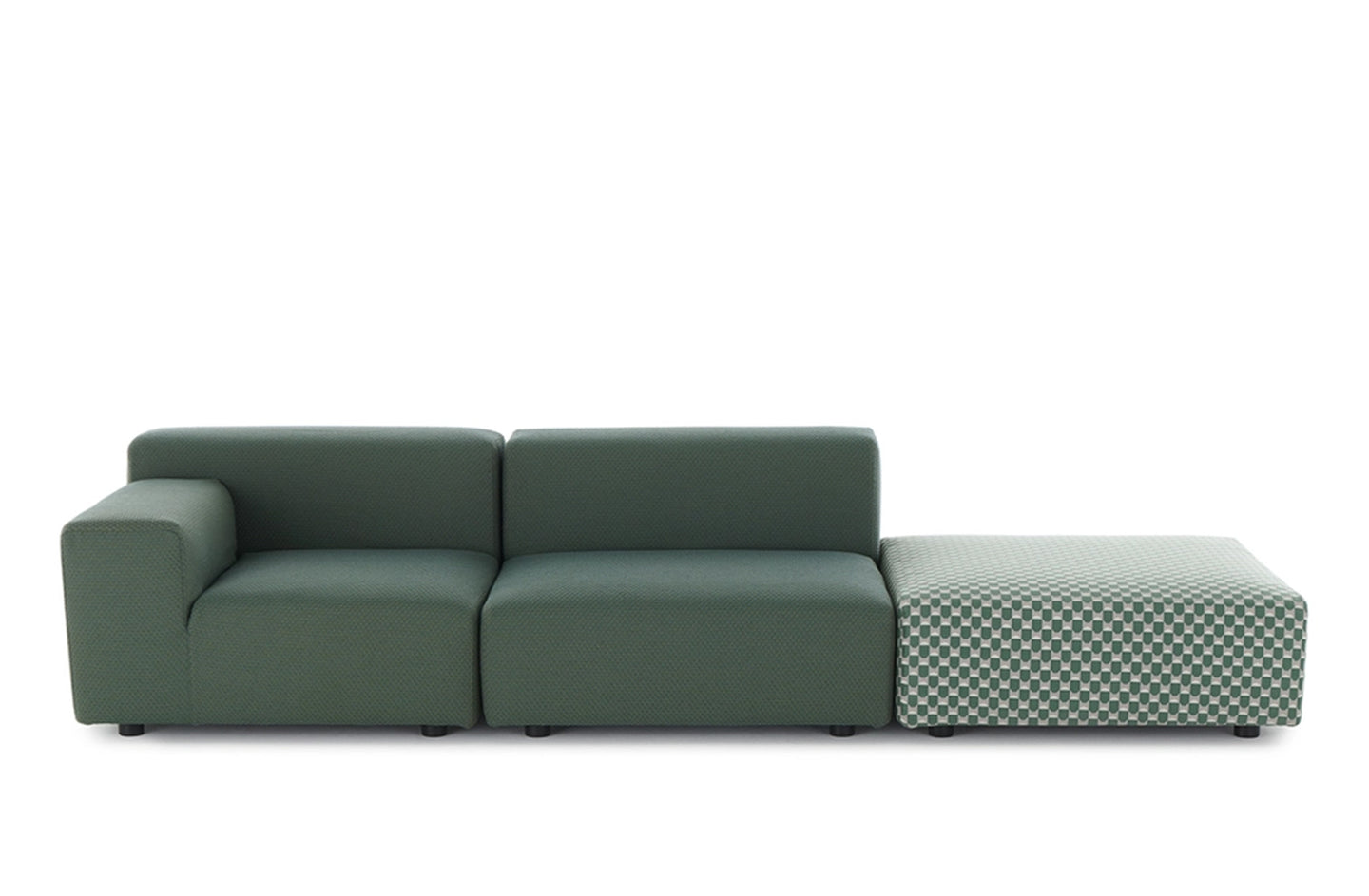 Plastics Outdoor Liberty 2 Seat Sofa with Right Ottoman-Kartell-Space Furniture AU
