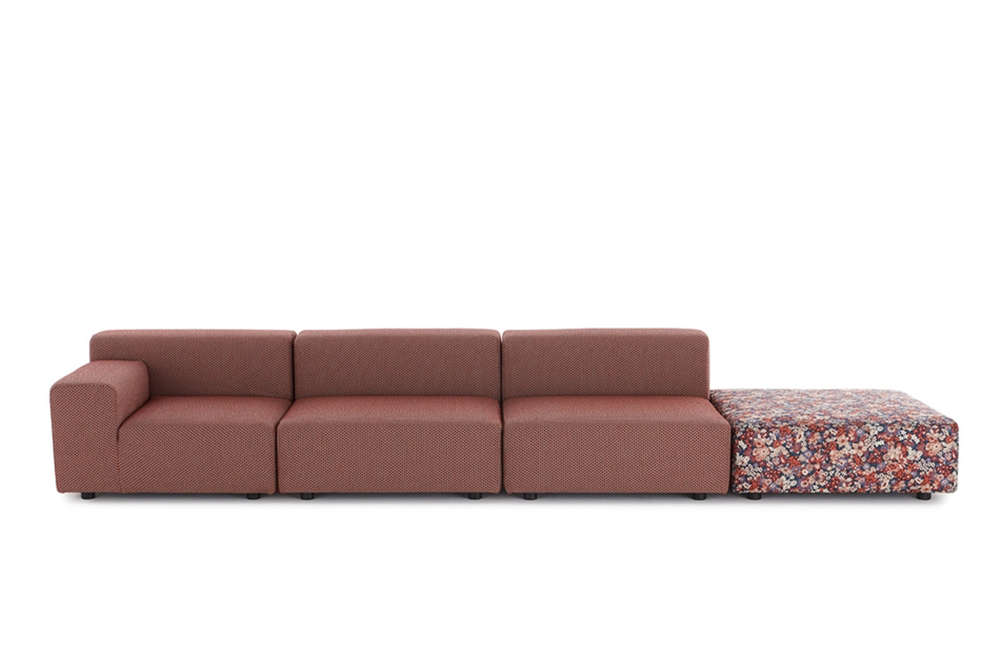 Plastics Outdoor Liberty 3 Seat Sofa with Right Ottoman-Kartell-Space Furniture AU
