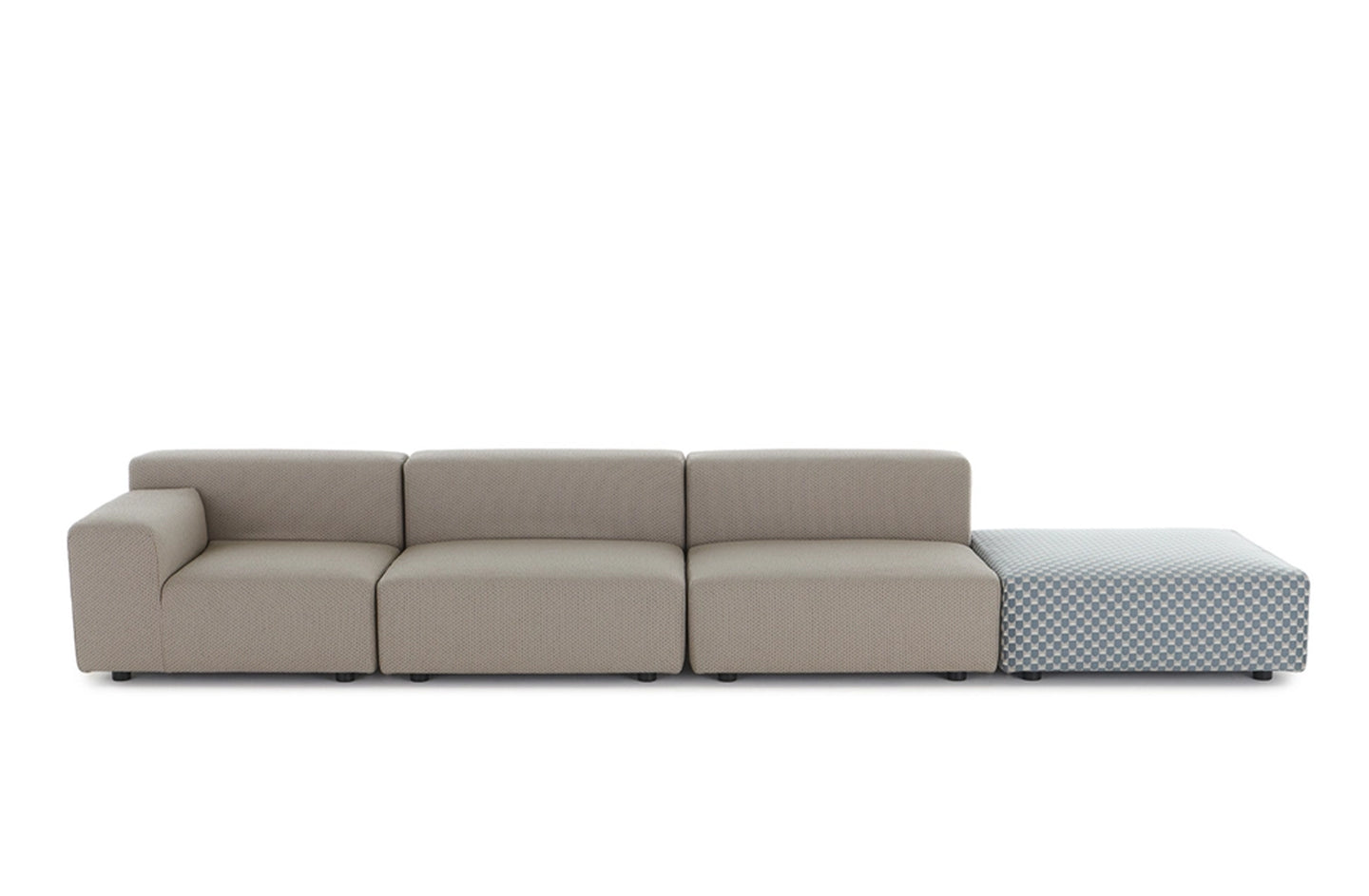 Plastics Outdoor Liberty 3 Seat Sofa with Right Ottoman-Kartell-Space Furniture AU
