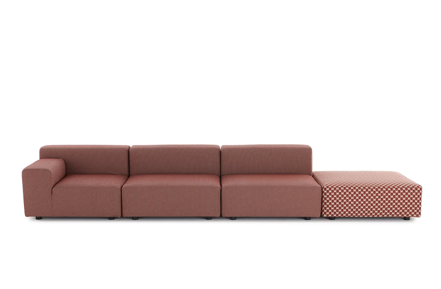 Plastics Outdoor Liberty 3 Seat Sofa with Right Ottoman-Kartell-Space Furniture AU
