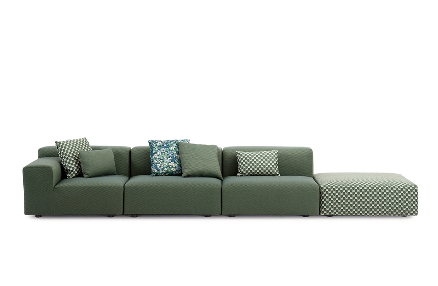 Plastics Outdoor Liberty 3 Seat Sofa with Right Ottoman-Kartell-Space Furniture AU
