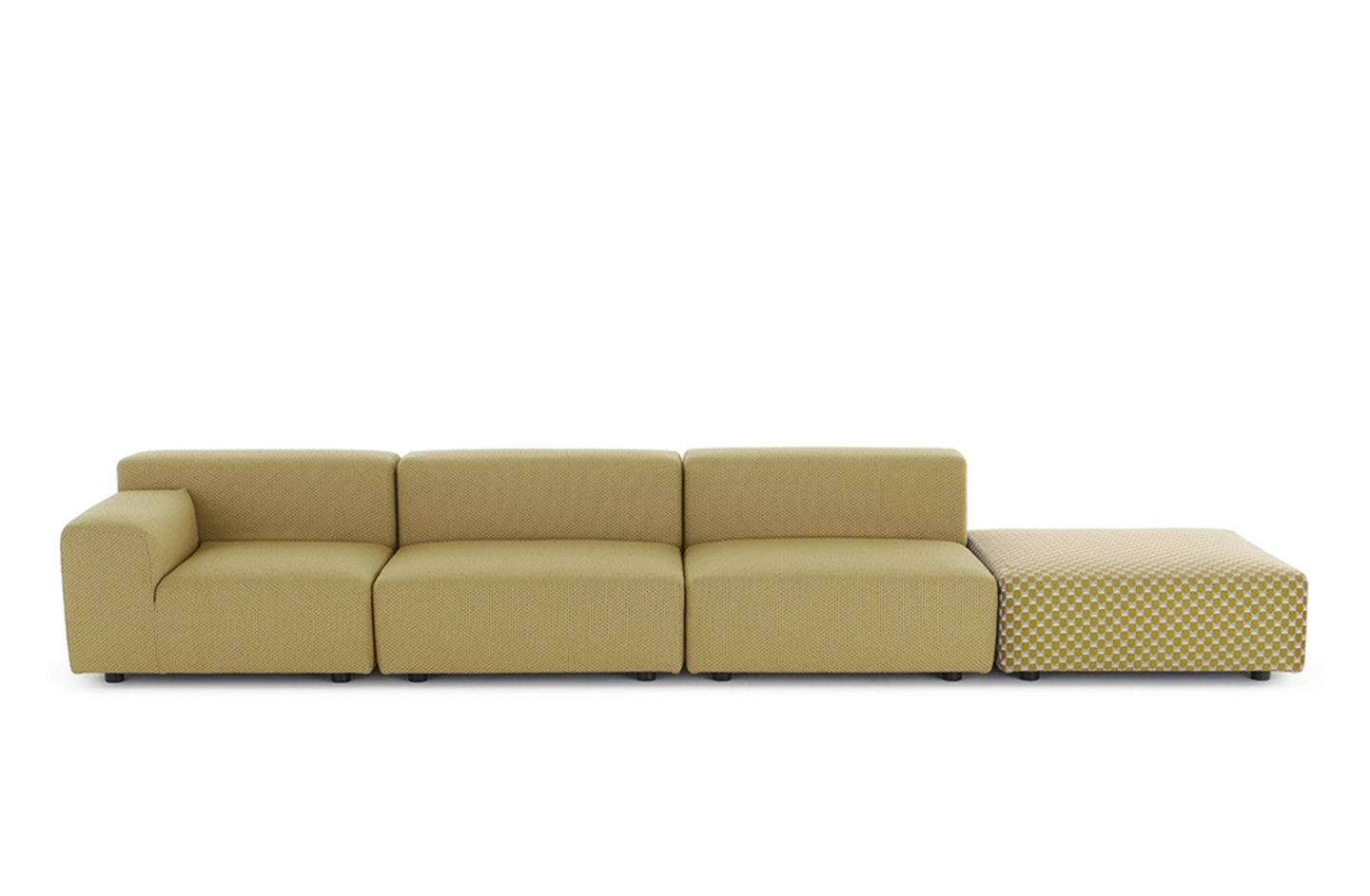 Plastics Outdoor Liberty 3 Seat Sofa with Right Ottoman-Kartell-Space Furniture AU
