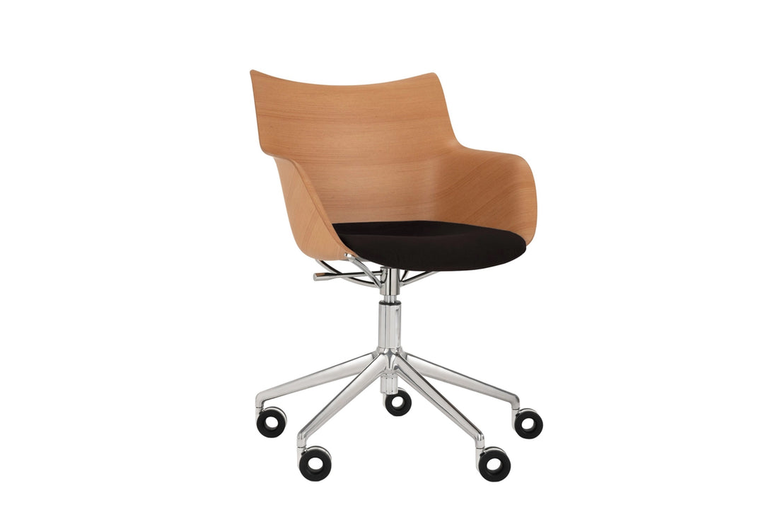 Basic Veneer Light Wood/Black/Chrome