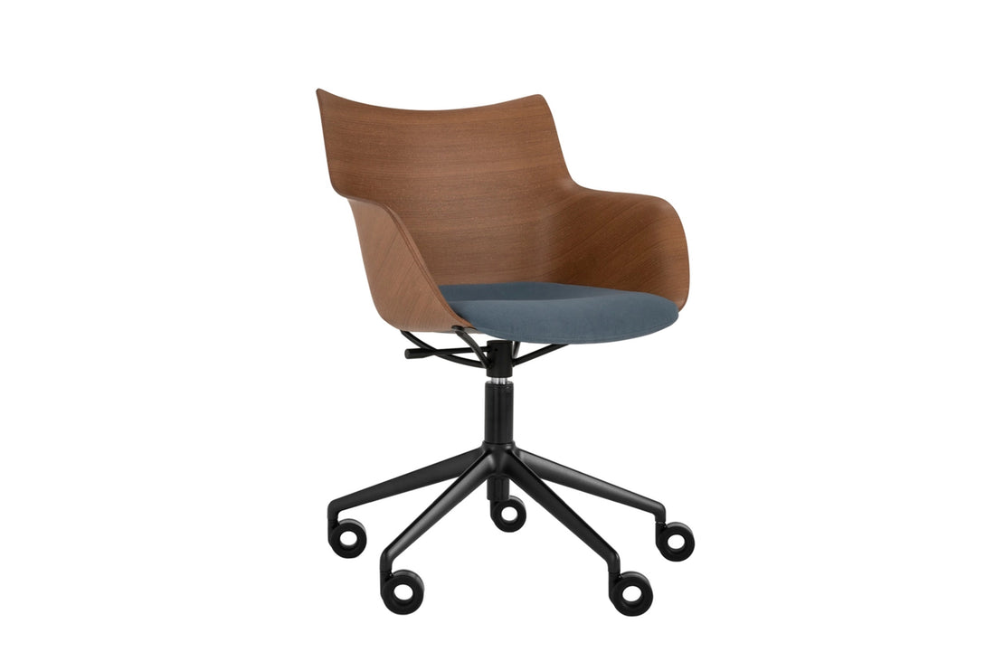 Basic Veneer Dark Wood/Powder Blue/Black