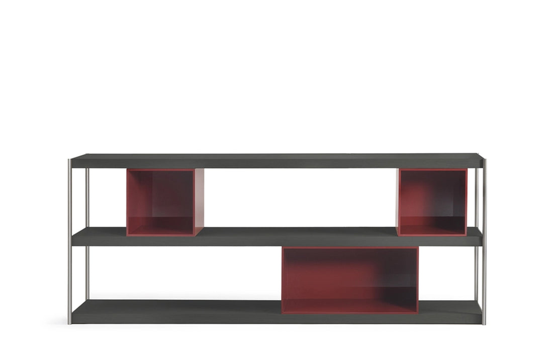 Dark Wood/Titanium / Burgundy