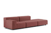 Plastics Outdoor Sofa with Right Ottoman
