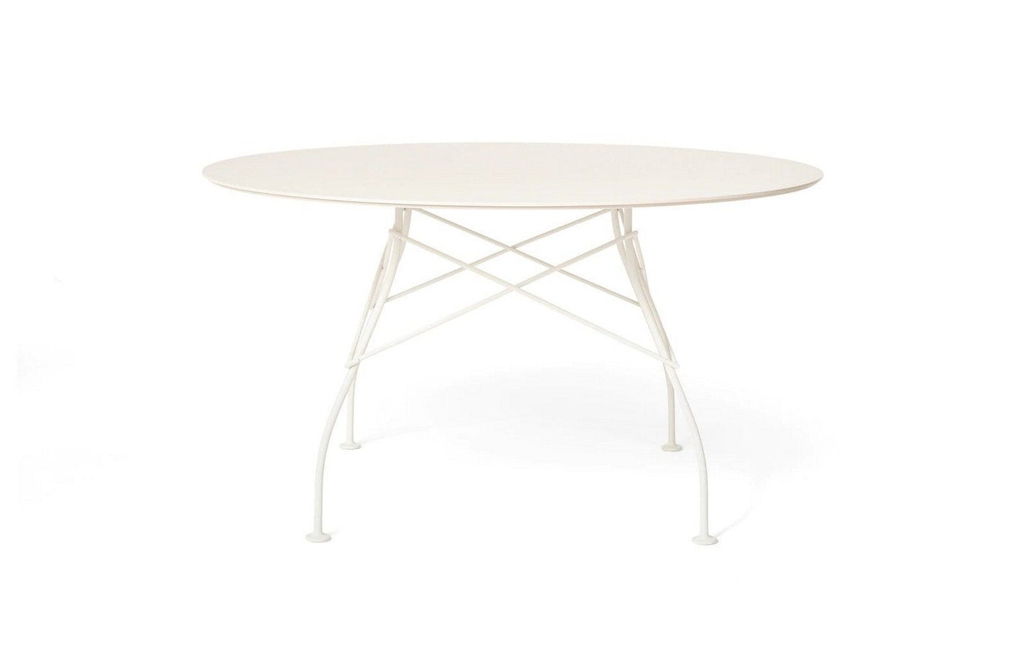 Glossy Outdoor Round Table - Stoneware
