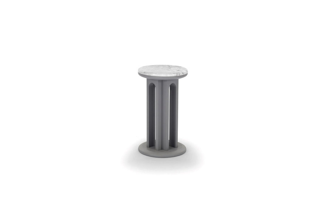 White Carrara Marble / Grey RAL 7036 Lacquered